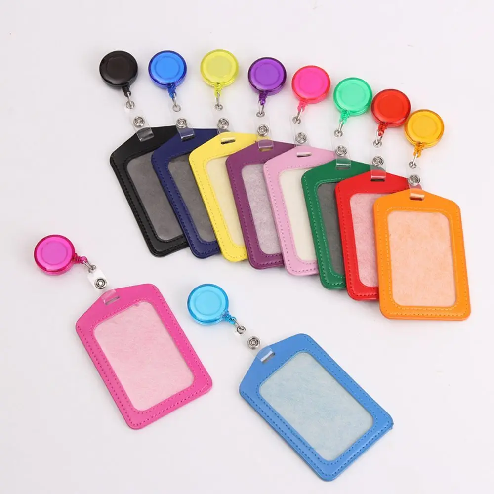 Badge Holder Card Badge Holder Work ID Card Bus Card Holder Credit Cards Protector Transparent Card Cover Student Card Sleeves