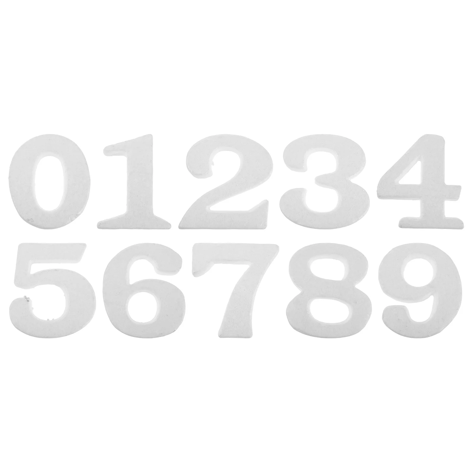 

10Pcs DIY Foam Block White Polystyrene Shapes Craft Flower Arrangements Foam Number Decorations Holiday Party Wedding