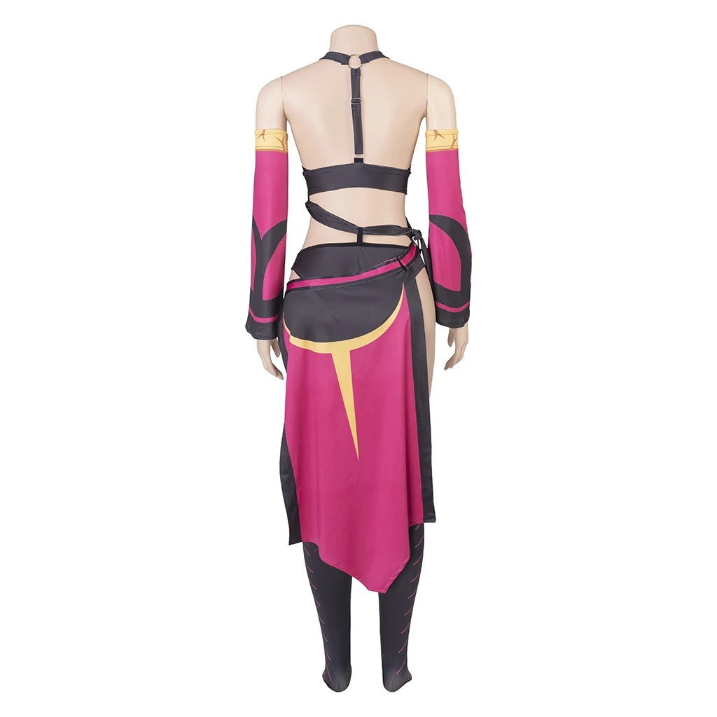 Game Mortal Kombat 9 Cosplay Mileena Costume Women's Purple Top Shorts Suit With Accessories Halloween Combat Outfit Full Set