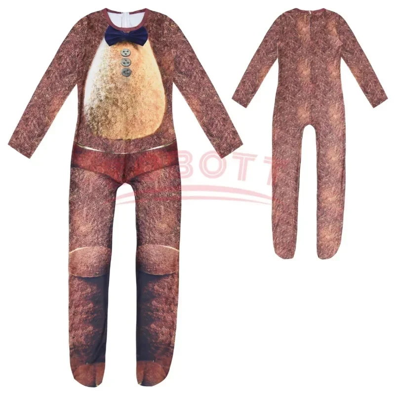 A;9,h.8/Anime Funny Bear Five Nights Freddyed Jumpsuit Fancy Halloween Costume Kids Cosplay Nightmare for Kid Hallob;6'j,k.9;a - view 5