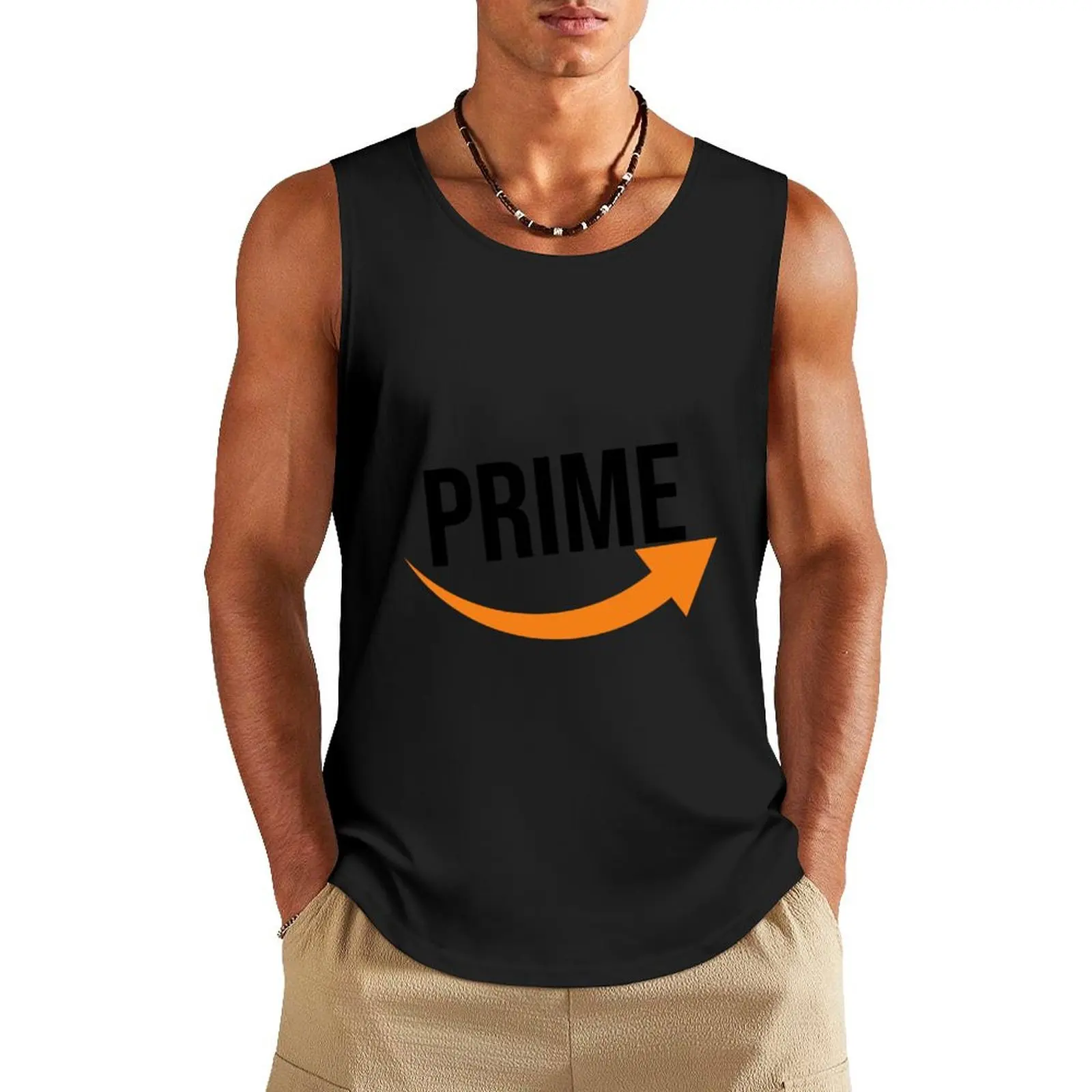 

Amazon logo, prime logo Tank Top sleeveless vest men Male vest
