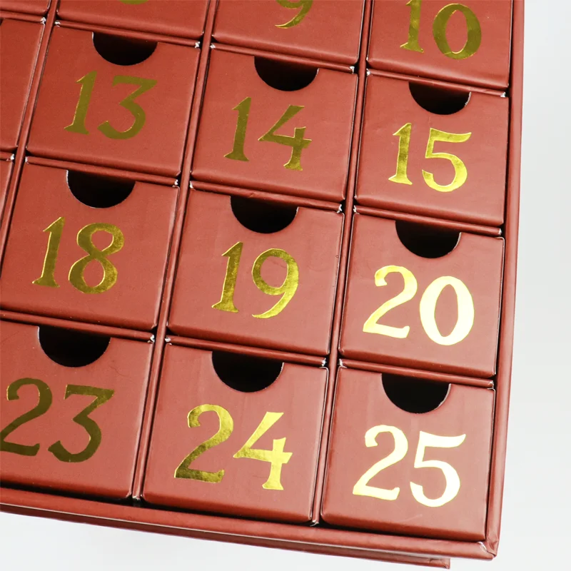 Customization.Customization.New Design Christmas Calendar Boxes 12 Days Custom 24 Days Countdown Reusable Candle Advent Calender