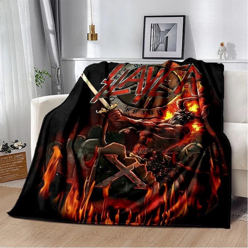 2025 New Style Slayer Heavy Metal Band Sign Blanket,Soft Throw Blanket for Home Bedroom Bed Sofa Travel Cover Kid Gift