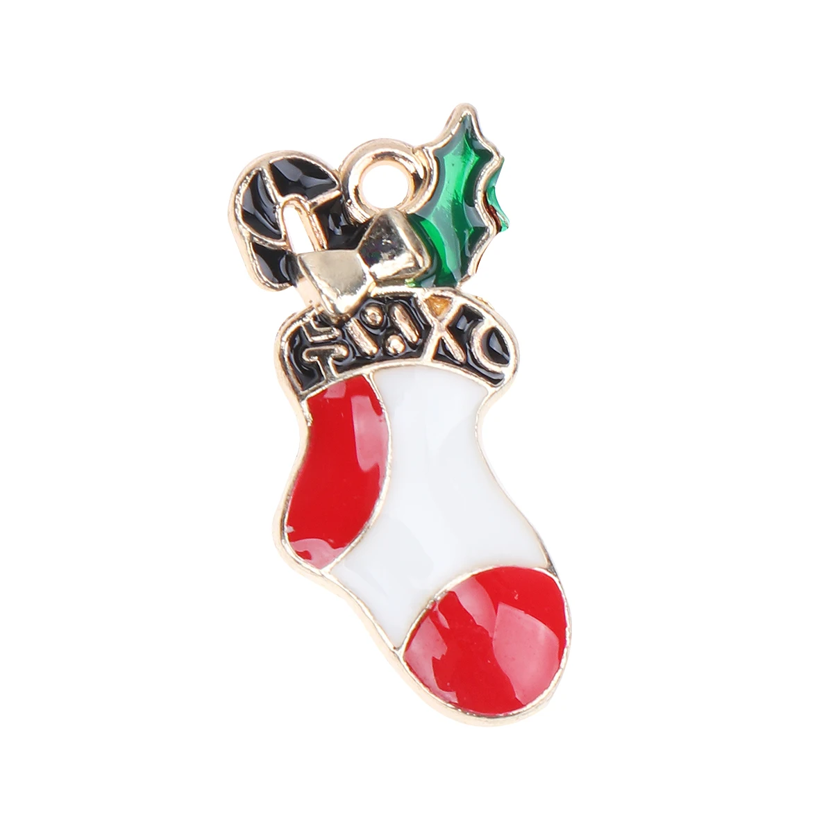 

10 шт., рождественские серьги-чулки, аксессуары «сделай сам», рождественские эмалированные подвески-подвески для ожерелья, браслета, изготовления ювелирных изделий, ремесло