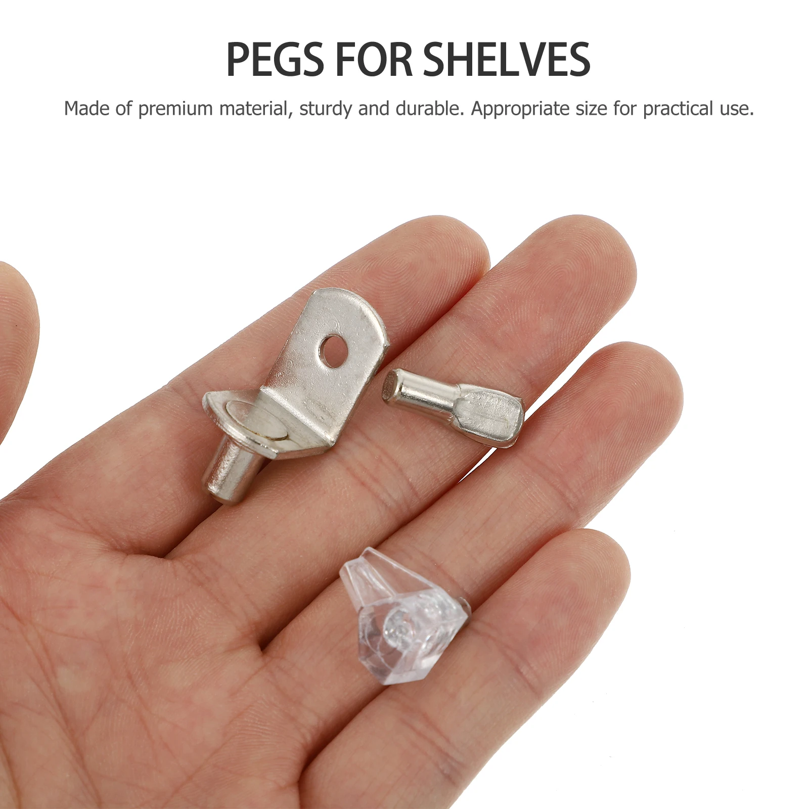 

Partition Nail-grain Wooden Board Support Cabinet Shelf Pegs Brackets for Shelves Screw-in Supports Pins Stainless Steel Kit