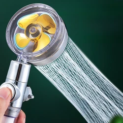 360 Degrees Rotation Turbo Fan Shower Head Showerhead Adjustable Bathroom Supplies Showers for Bathroom Accessories Knobs Filter
