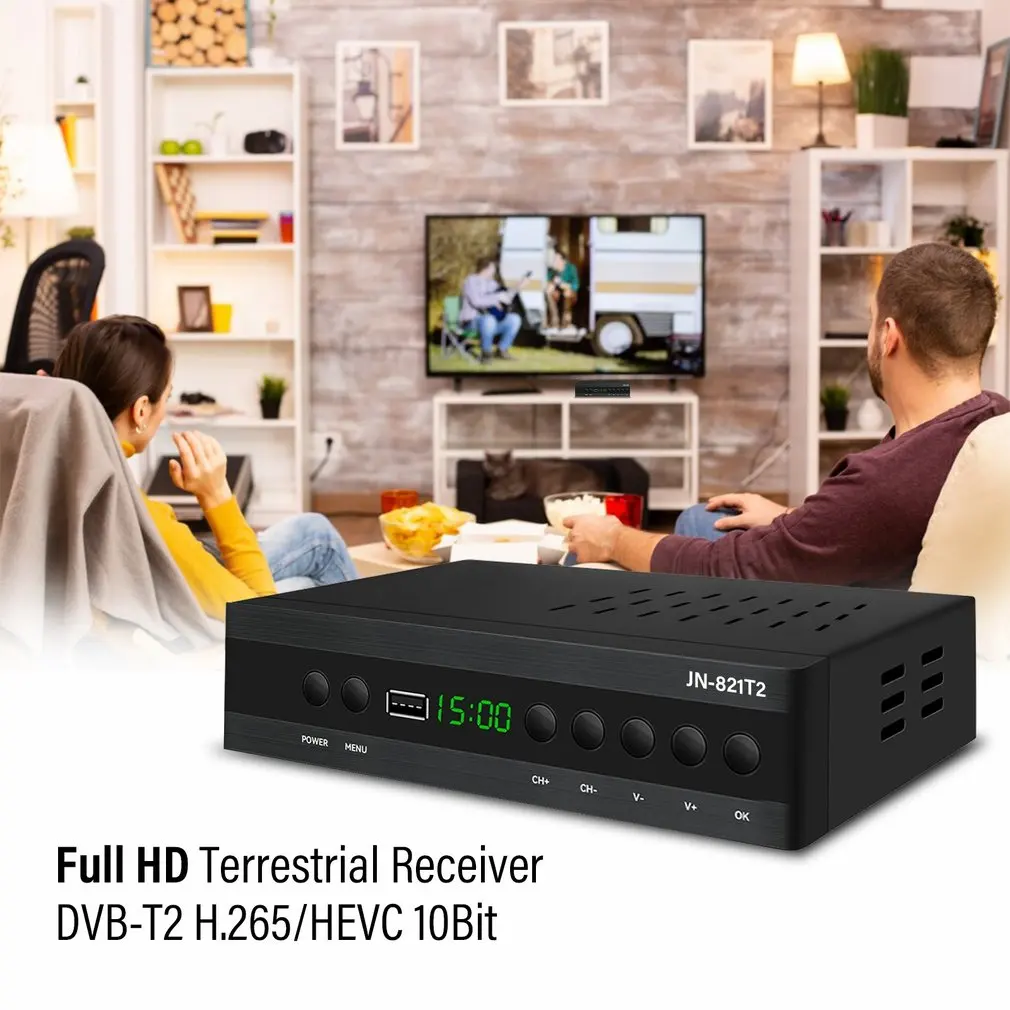 2024 Spain Hot Sale Newest DVB-T2 Video Media Player HD H.265 TV Set Top Box Home Theater Fast Delivery