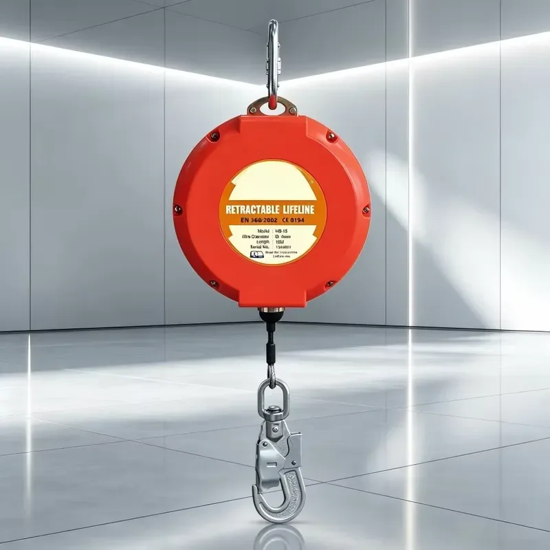 15M retractable lifeline anti-fall device, automatic retractable lifeline anti-fall safety block 150kg 4mm wire rope HB-15