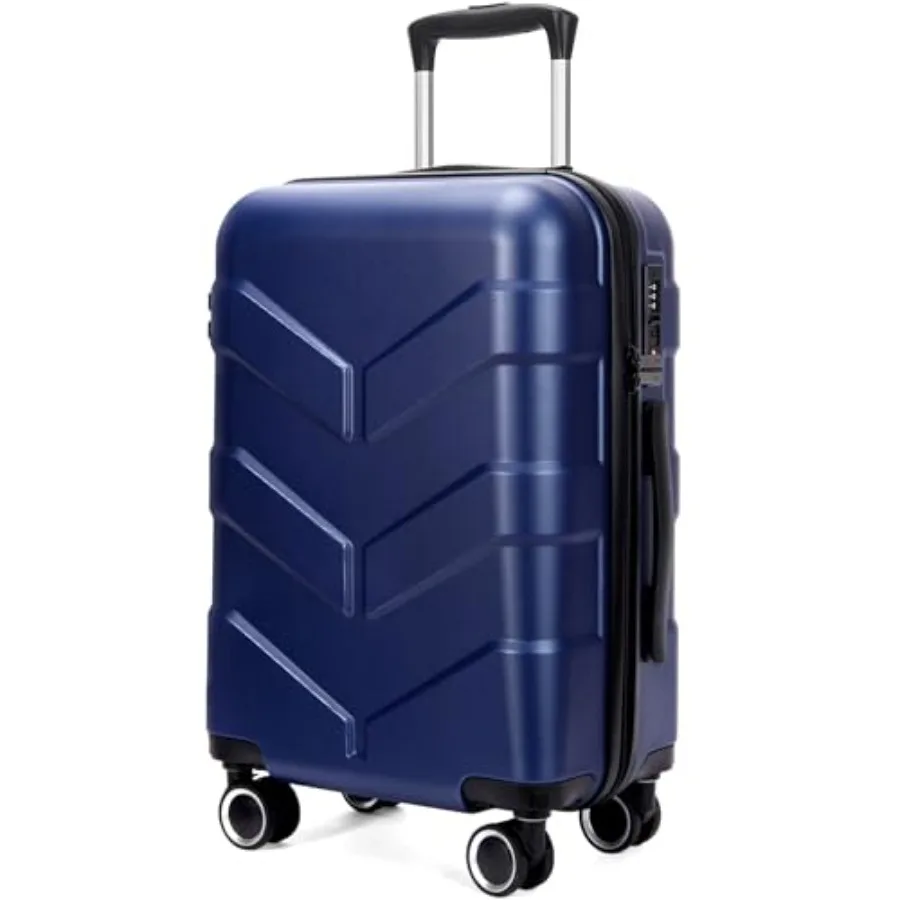 

Hardside Carry On Luggage 22x14x9 Airline Approved with Spinner Wheels Lightweight 20-inch Carry-On Suitcase for Men Women Blue