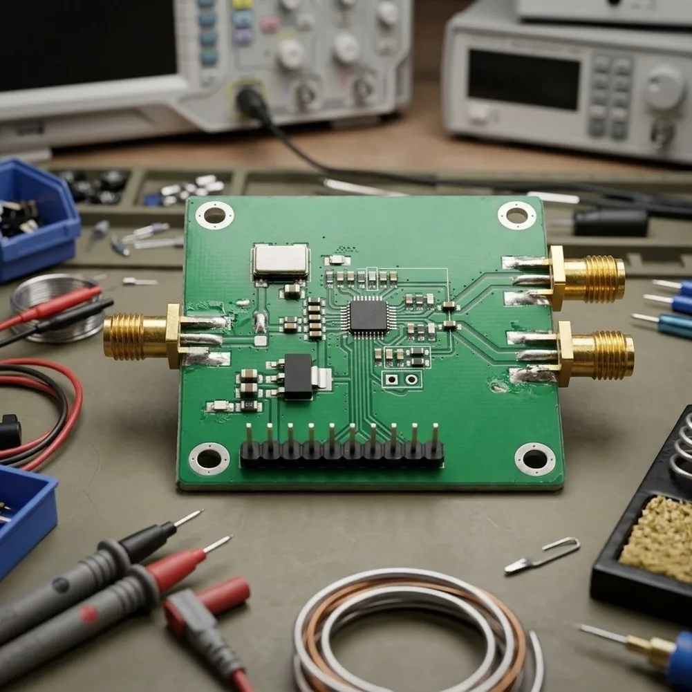 Signal Locking Status Indicator Green ADF4350 PLL Module Differential Broadband RF Signals Real-time Status Monitoring