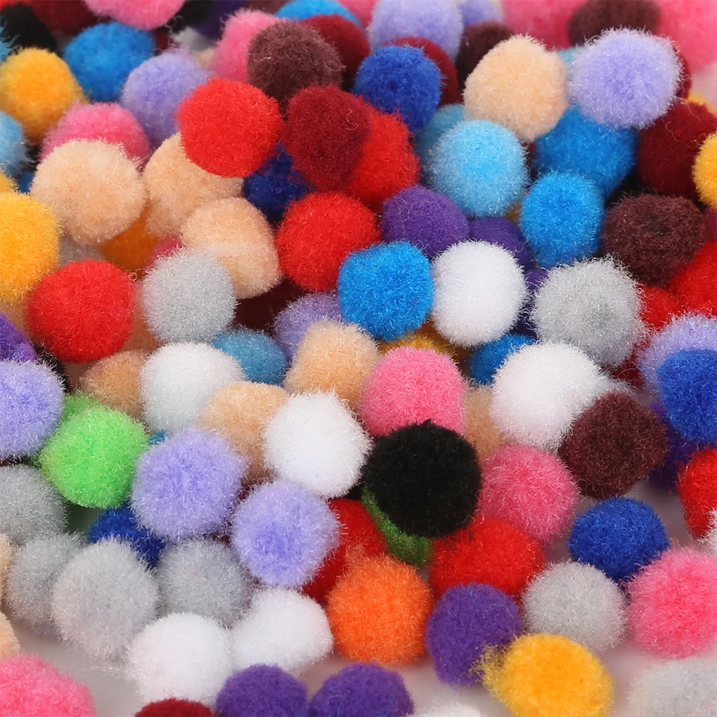 Bolas de pompones de moda para proyectos de bricolaje, bolas de pompones difusos surtidos de colores vibrantes, 2/3/5, 300 piezas