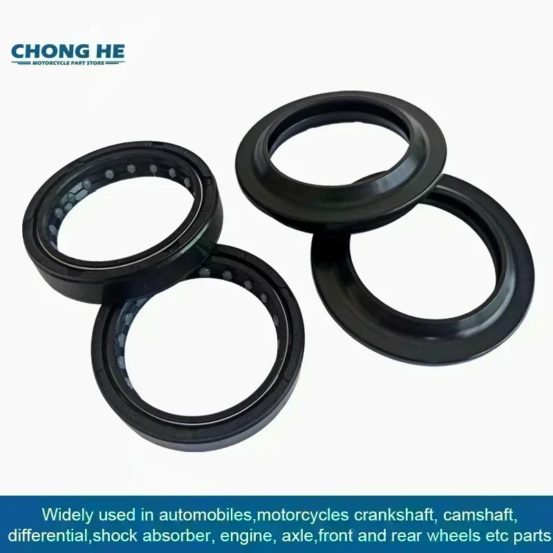 

43x55 43 55 11 Front Shock Fork Damper Shaft Dust Oil Seal Retainers For VICTORY-POLARIS 1639 VEGAS PREMIUM 1643 JACKPOT PREMIUM