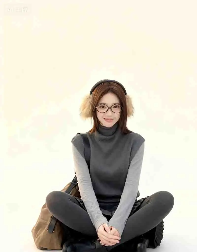 

Vests Waistcoats Thin Womens Vest Woman Top Autumn Corduroy Checked College Youthful Uniforms School Layered Sleeveless Harajuku