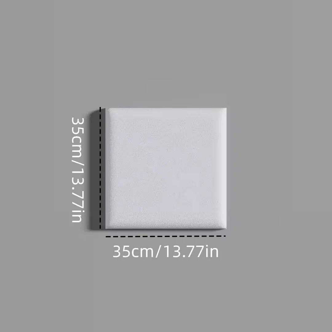 3D Anti-Collision Wall Padding, Peel & Stick Upholstered Panels, Queen Headboard, Playroom Decorative Protection Panel