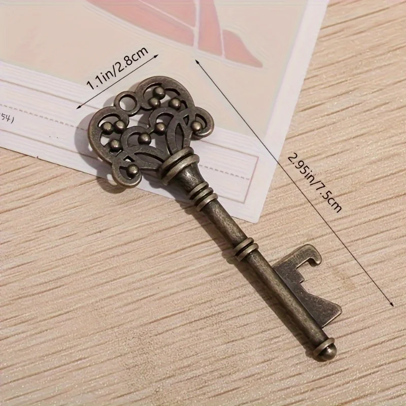 1pc, Bottle Opener, Vintage Crown Key Shape Bottle Opener,Suitable For Bar Or Household,Barware Tool,Wedding Gift,Kitchen Gadget