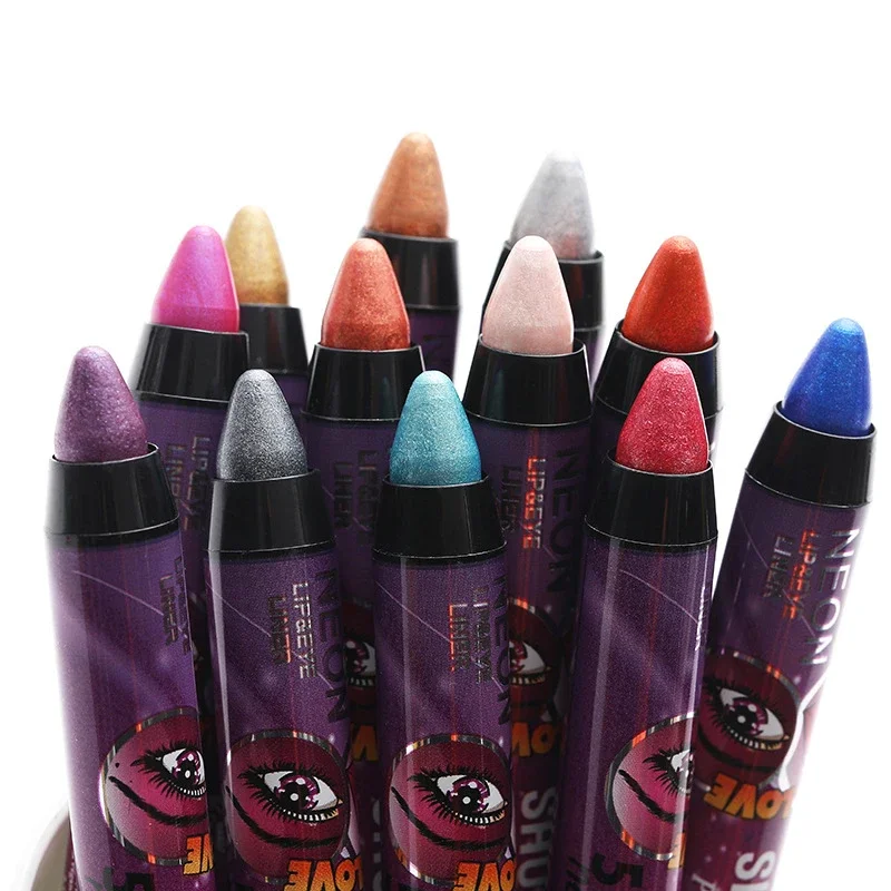 2 In 1 Eyeshadow Lipstick Pencil Durable Waterproof Glitter Matte Korean Cosmetics Products Makeup Pigment Eyeshadow Pen