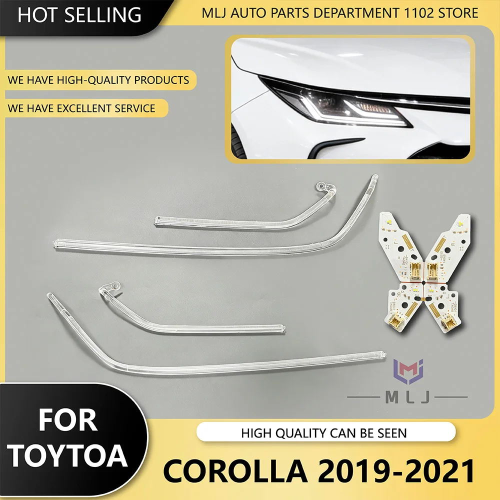 For Toyota Corolla 2019-2024 ALTIS Car DRL CHIP Light Guide Tube white LED Light Source board  LED lamp tube Car Accessories