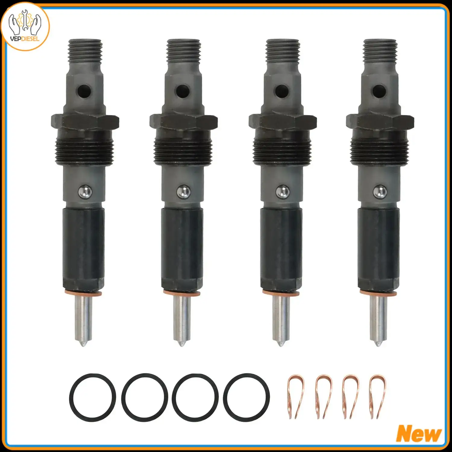 

4928990 4X Diesel Engine Fuel Injector Set Thread 14MM For Cummins 6BT Engine Parts Fuel Supply System Brand New