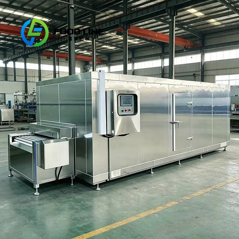 Tunnel Quick Freezing Machine Heavy Duty Load Bearing Belt Supports Thick Block Meat Frozen Product Continuous Transmission