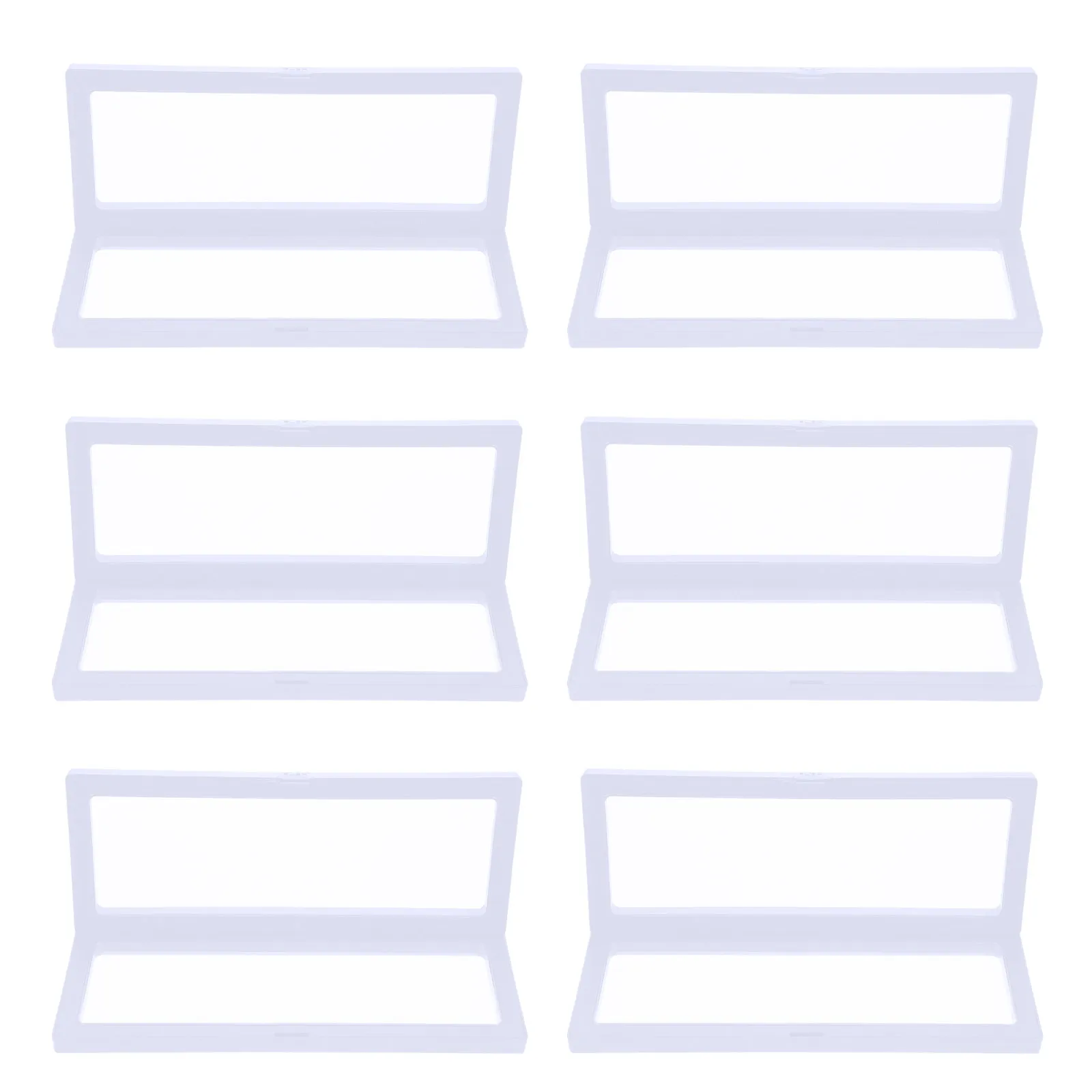 

6 комплектов прозрачных коробок для ювелирных изделий, колец, монет, браслетов с мембранами из полиэтиленовой пленки, прочным дном и декоративной отделкой