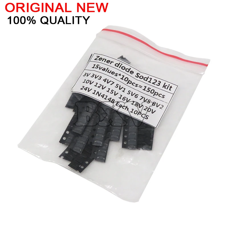15Values*10PCS=150PCS KIT SOD-123 1206 0.5W PUMUDDSY Zener Diode SMD Package