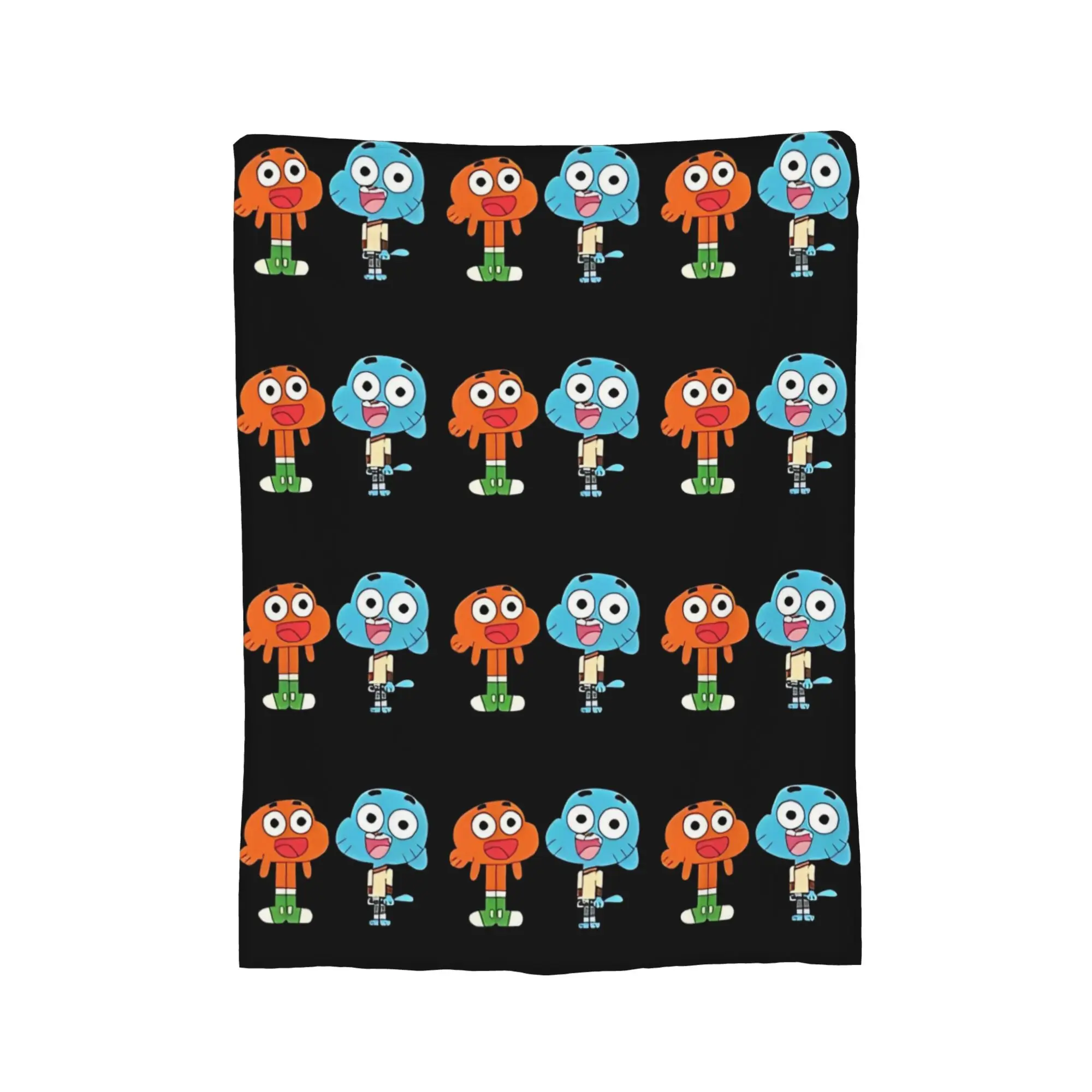 Gumballs and Darwin Fuzzy Blanket Cartoon Funny Throw Blanket for Bed Sofa Couch 125*100cm Bedspreads