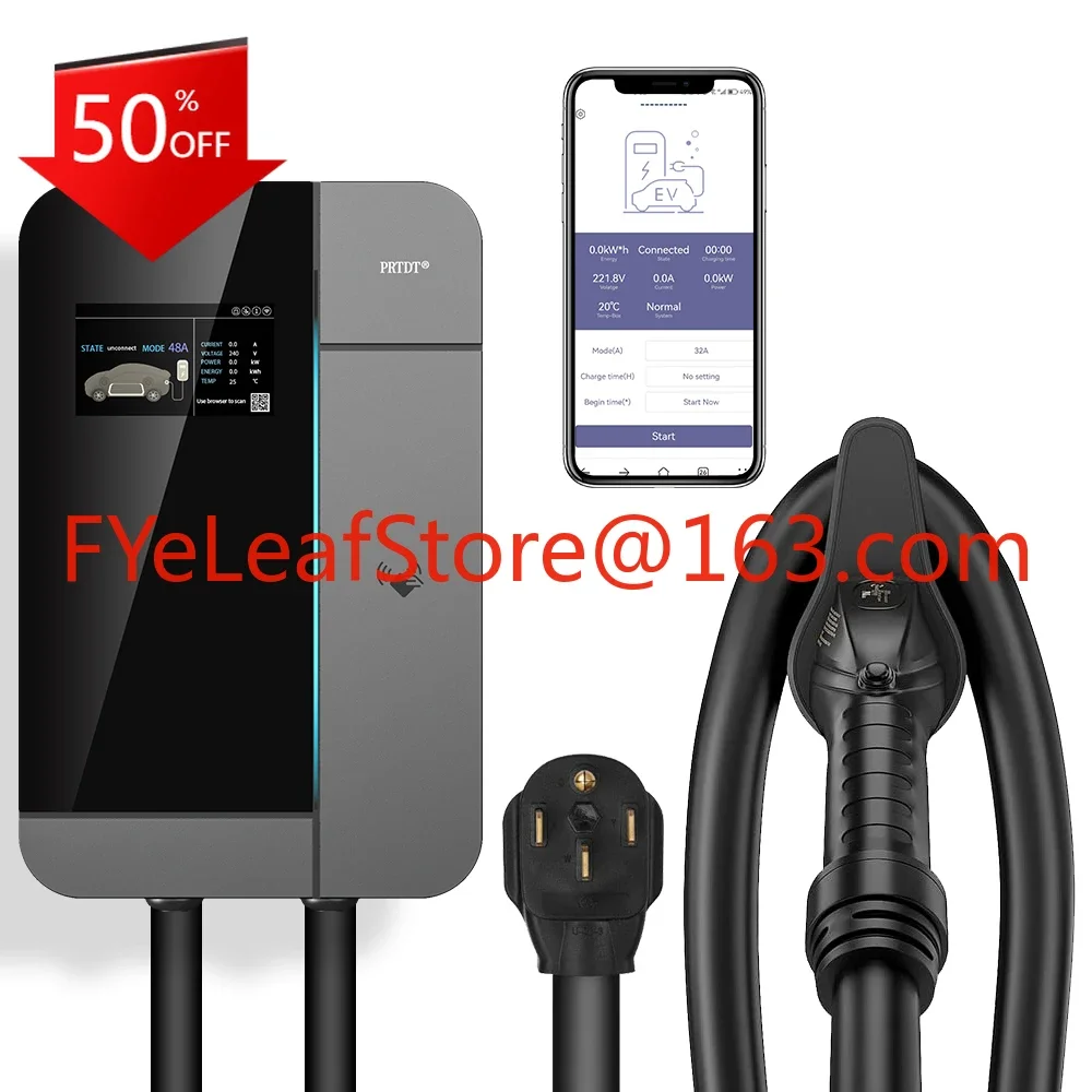 EV Charger Factory Manufacturer Ocpp Type 2 32a 3 Phase 7kw 22kw Wallbox Fast Electric Charging Station EV Car Charger