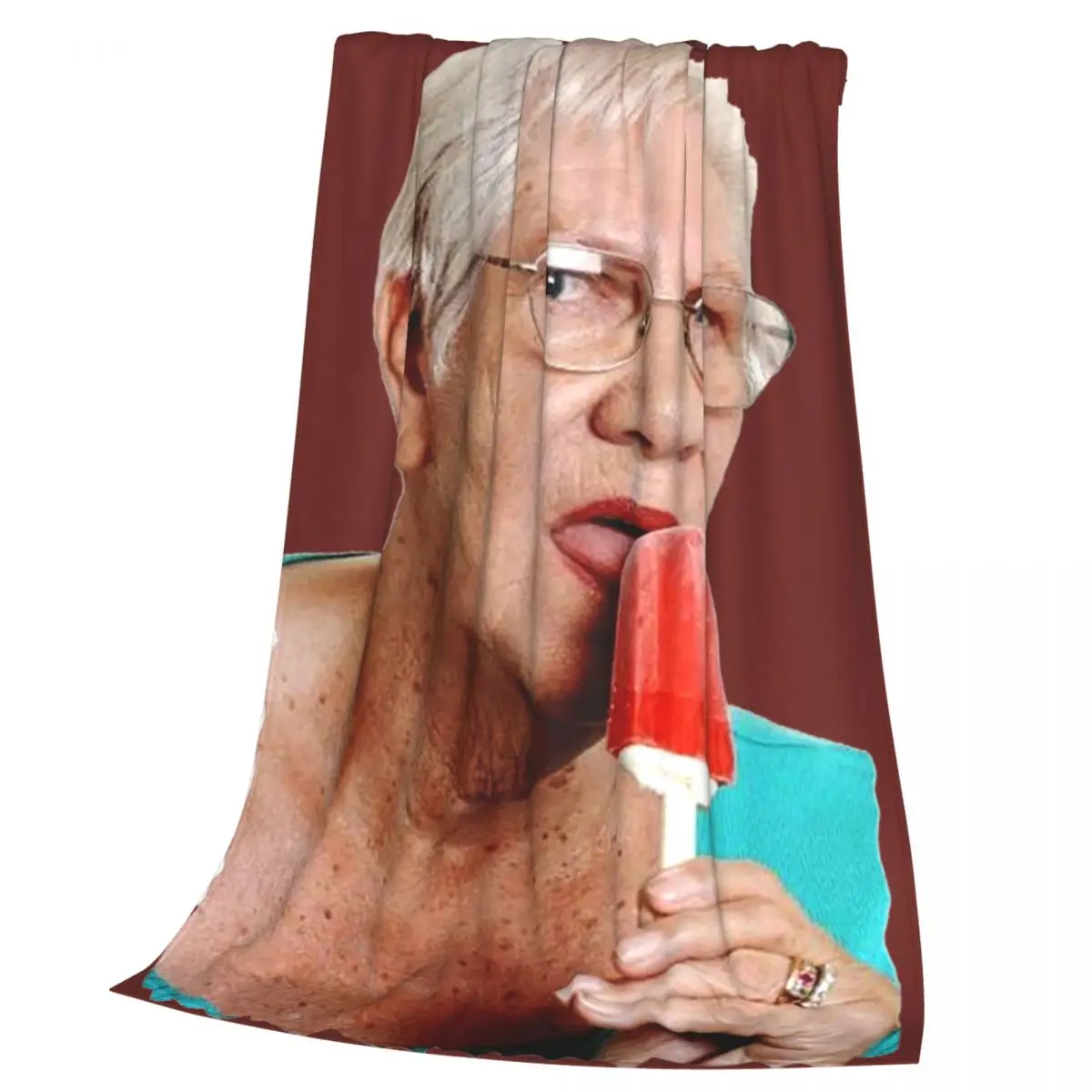 Grandma Granny Ice Cream T Shirt Blanket Soft Warm Flannel Throw Blanket Plush for Bed Living room Picnic Travel Home Couch