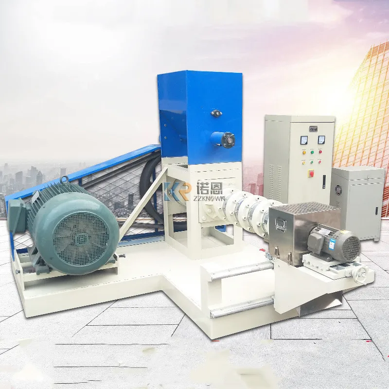 800 kg/h durável flutuante peixe extrusora de alimentos para animais de estimação linha de produção portátil máquina de processamento de pellets de ração animal para venda