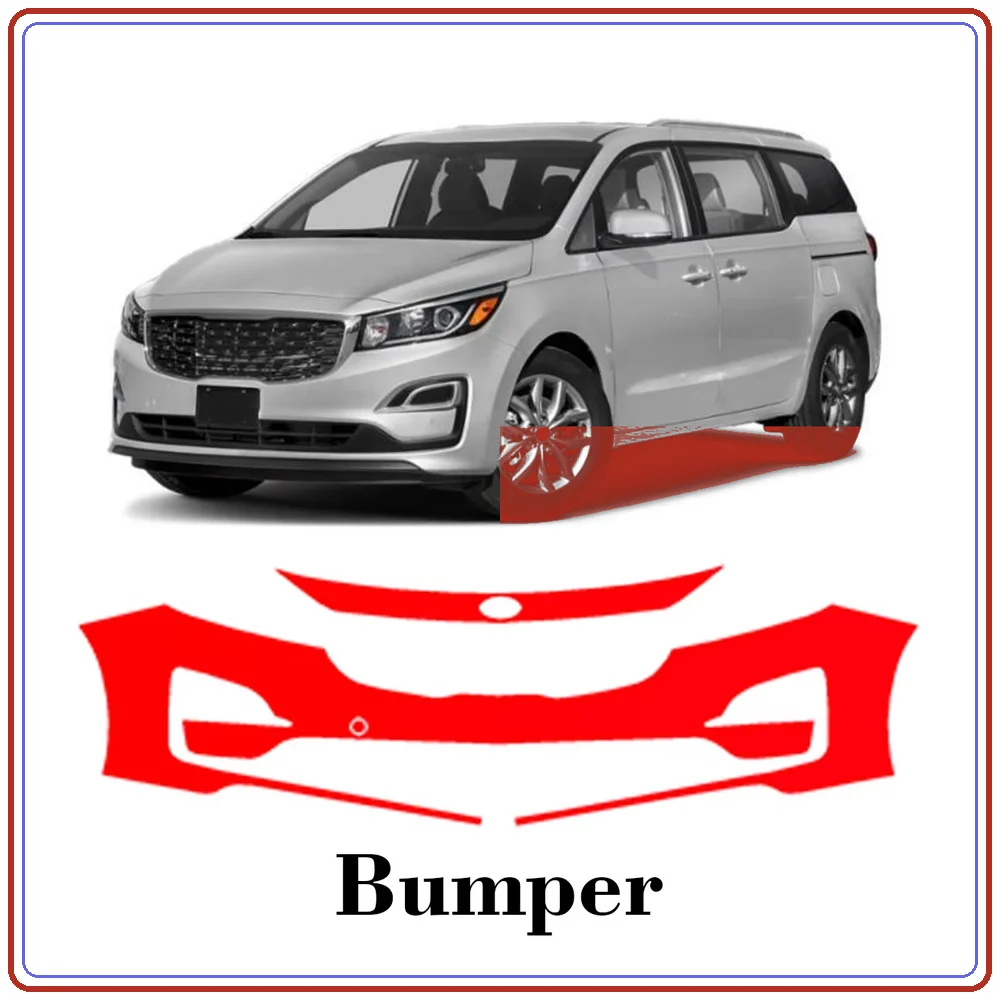 For Kia Sedona 2019-2021 Precut TPU Paint Protection Film PPF Front Bumper Kit Clear Bra Stone Guard EU UK
