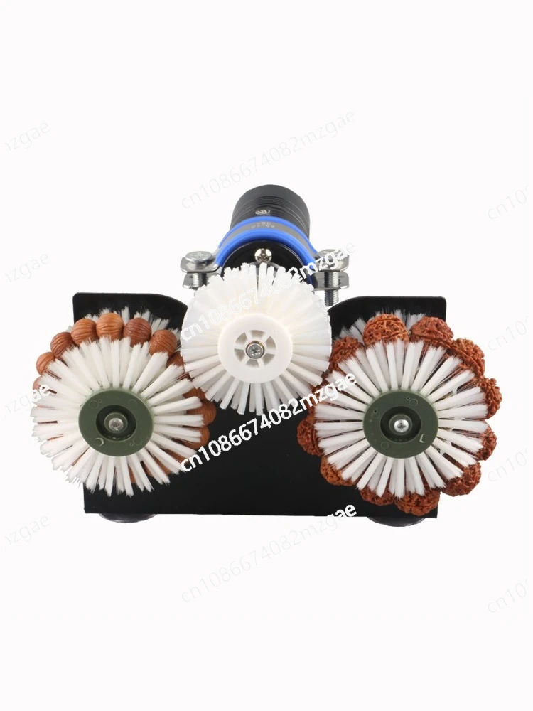 Fully automatic electric Wenwan brush, small diamond, walnut, olive cleaning, primer, pulp-coated disc bead machine, 10,000 hair