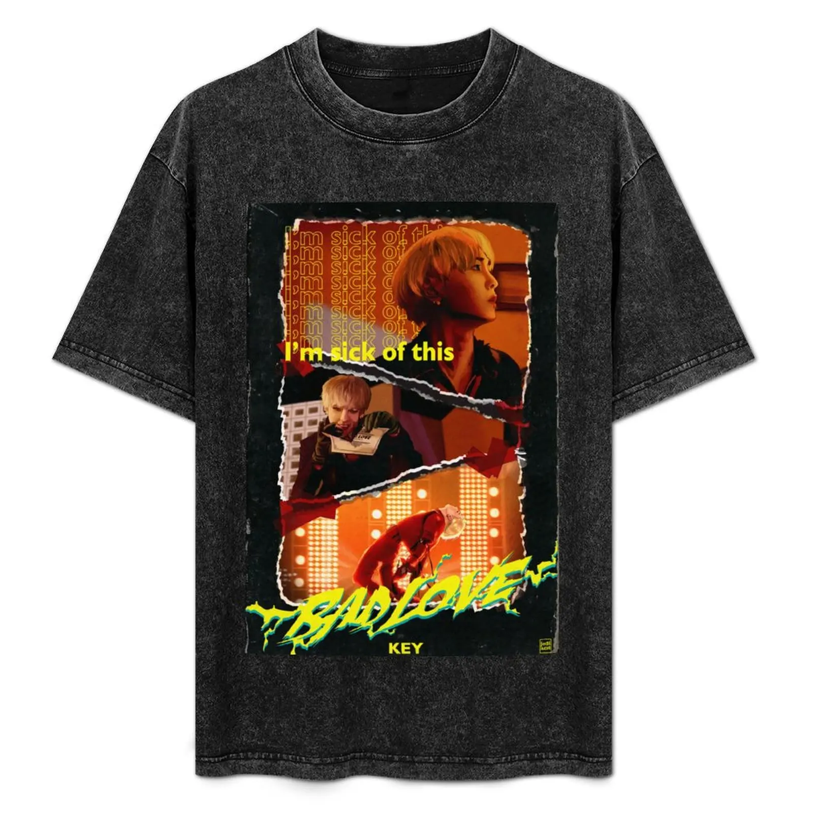 

BAD LOVE KEY POSTER T-Shirt t shirts for man slim fit t shirt men 100% cotton luxury brand T-Shirt