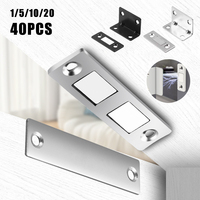 Invisible Sliding Door Magnetic Catch L Shape No Drill Adhesive Closet Door Stopper Heavy Duty Cabinet Alignment Kit