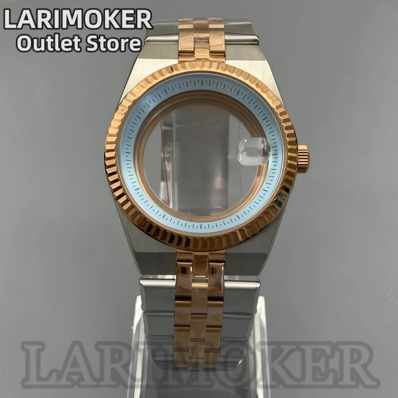 ساعة LARIMOKER 36 ملم 40 ملم للرجال هيكل من الفولاذ المقاوم للصدأ كريستال الياقوت متوافقة مع NH35 PT5000 ملحقات ساعة الحركة