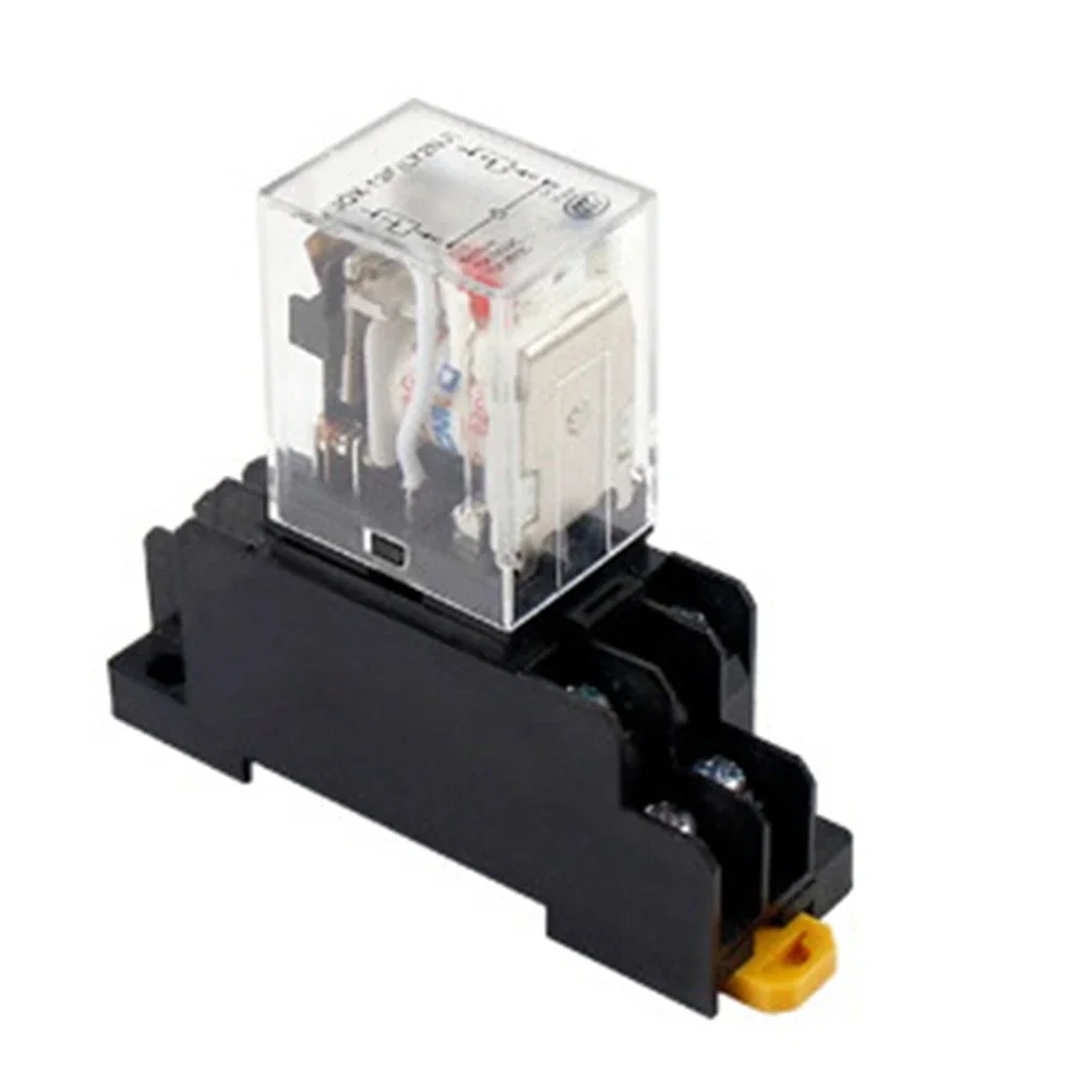 

3Pcs AC 12V Electromagnetic Relay Small Relay HH52P Silver Point-AC12V With Base General Purpose Relays Electrical Equipment