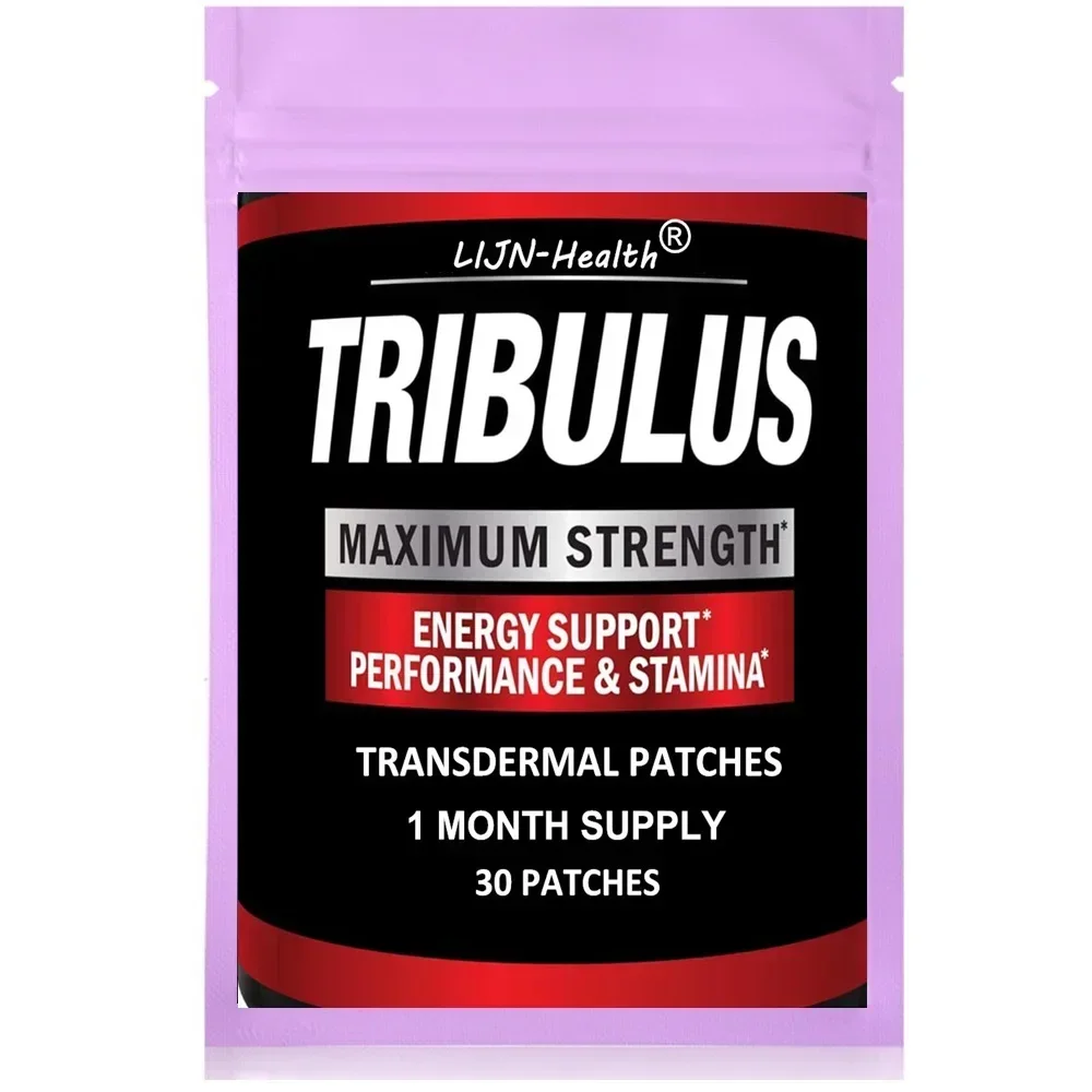 Tribulus Terrestris Extract Transdermal Patches Energy Booster พร้อม Estrogen Blocker 30 แพทช์หนึ่งเดือน