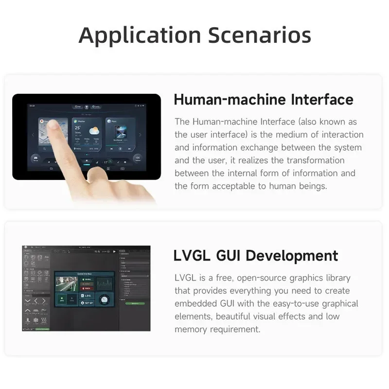 ESP32-S3 layar sentuh 7 inci modul papan pengembangan 800 × 480 LX7 prosesor Dual-core 8M Flash WiFi BT5 untuk GUI GL 960 ESP32