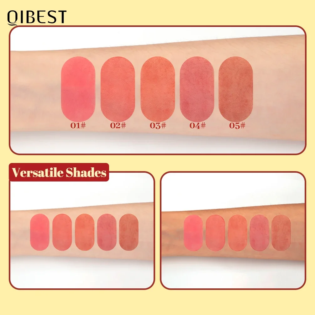 كريم موس خفيف الوزن متعدد الاستخدامات 3 في 1 من QIBEST للعيون والشفاه والخدود، يدوم طويلاً، مستحضرات تجميل للوجه.