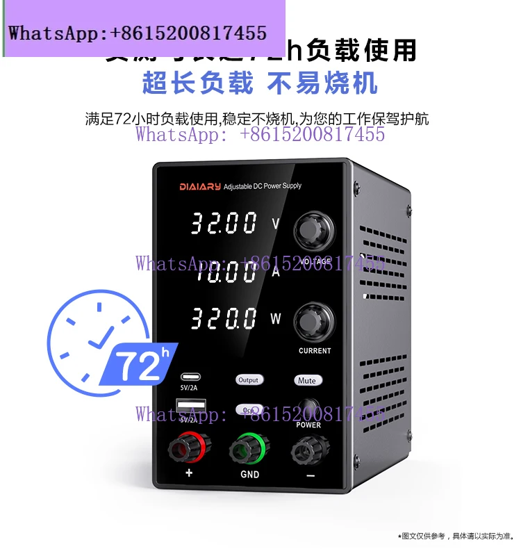 

Регулируемый источник питания постоянного тока 30В/60В/120В 5А/10А с постоянным напряжением и током для обслуживания, высокомощных лабораторных испытаний