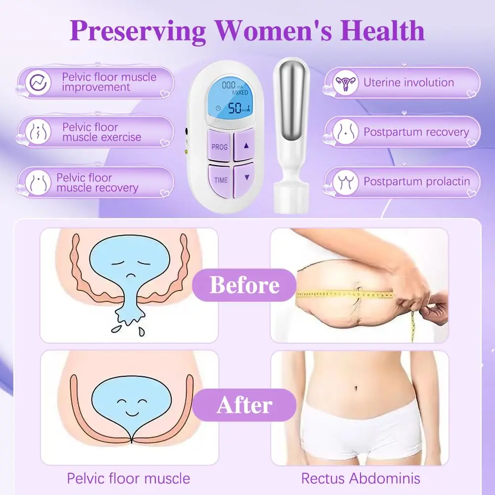 Femal Incontinence Treatment Pelvic Trainer Pelvic Muscle Tightening Muscle Stimulator Biofeedback EMG Vaginal Trainer