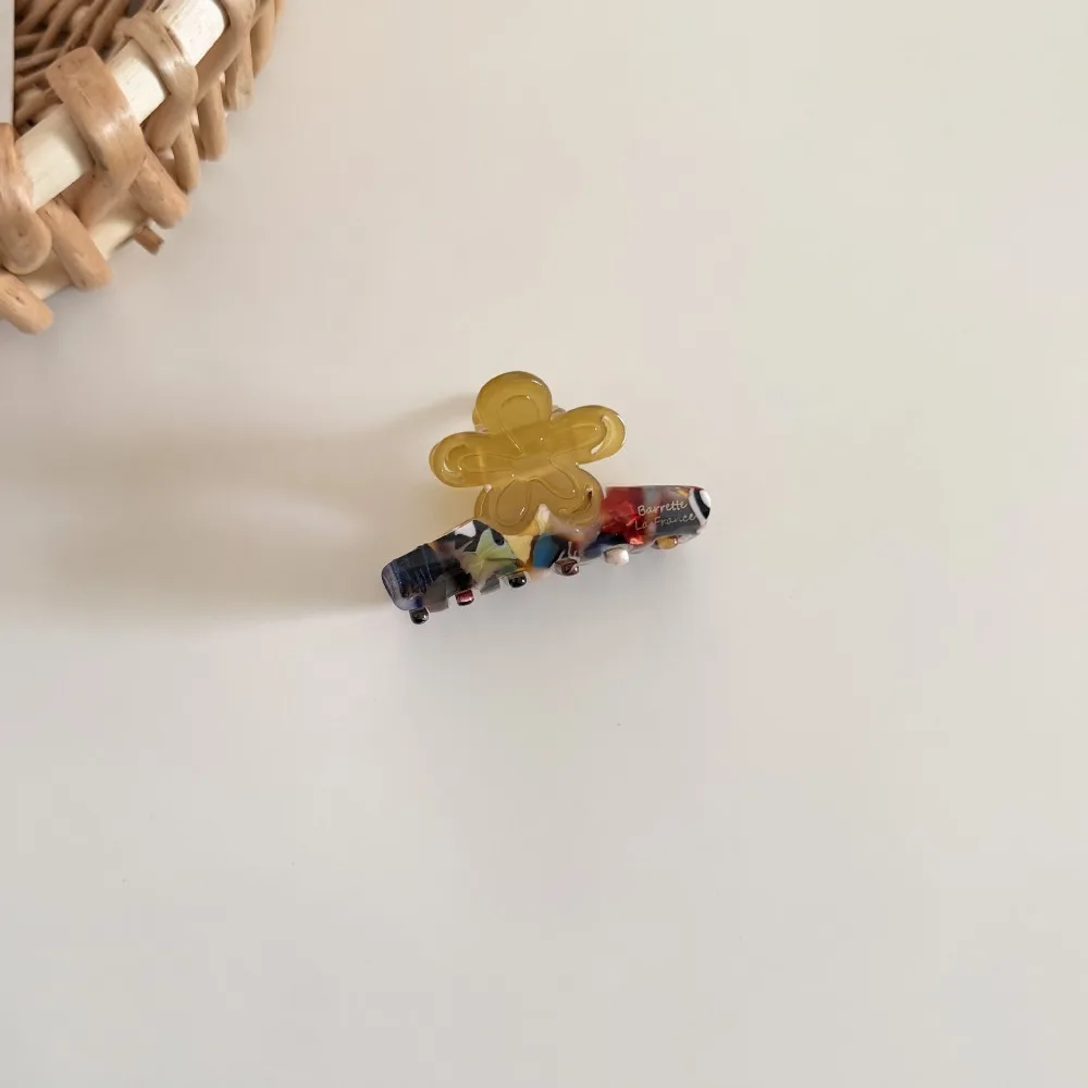

Cute Large Flower Flower Hair Claw Colorful Sweet Floral Half Up Hair Clip Crab Clip
