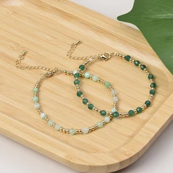 4mm Faced Round Stone Beads Gemstone Crystal Beaded Adjustable Fashion Bracelets Healing Crystal for Women Girl Gifts