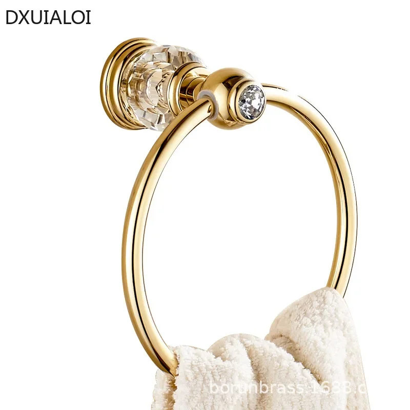 

1 шт., аксессуары для ванной комнаты, золотое кольцо для полотенец, круглая вешалка для полотенец, кольцо для полотенец, золотое украшение для дома, стеллаж для хранения