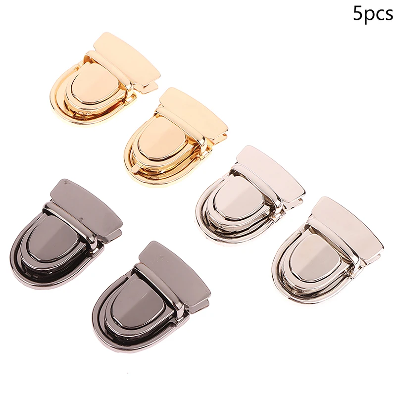 5Pcs Metal Locks Bag Clasp Catch Buckles for Handbags Shoulder Bags Purse Totes Closures Snap Clasps DIY Craft Accessories