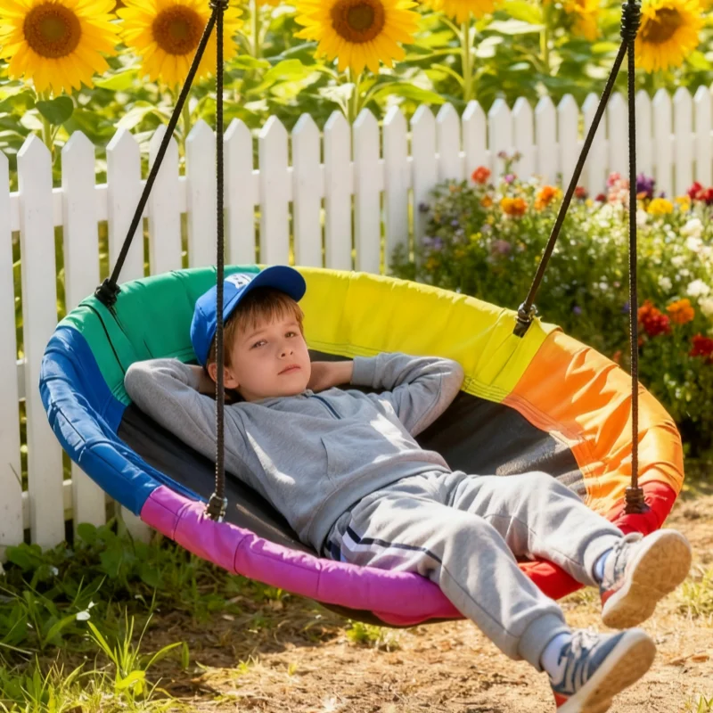 Garden Hammock Indoor Suspended Swing For Kid Hanging Rocking Chair Outdoor Oxford cloth is strong and wear-resistant Swing