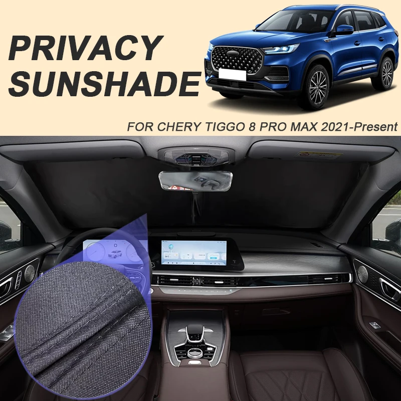 

Car Black Window Privacy Sunshade For CHERY TIGGO 8 PRO MAX 2021-2026 Anti-UV Heat Insulation Protect Cover Interior Accessory