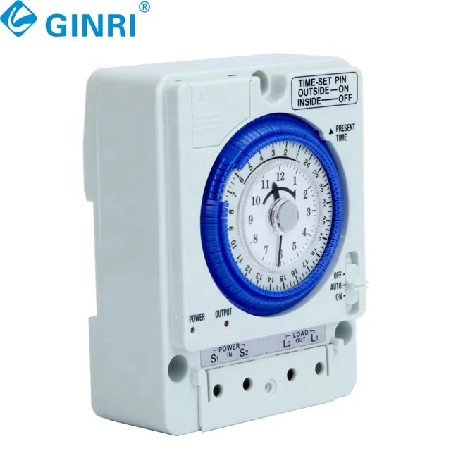 TB388 AC 220V 24 Hours DIN Rail Mounted Mechanical Electric Controller Timer Switch