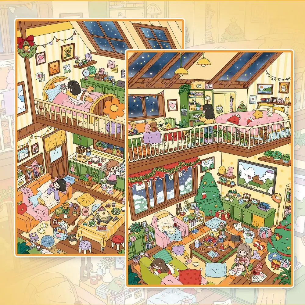 

Новая серия «Теплый маленький домик»: миниатюрные 3D-стикеры для ландшафта из ПЭТ, для творчества, мультяшные, большого размера, для коллажей с миниатюрными сценами