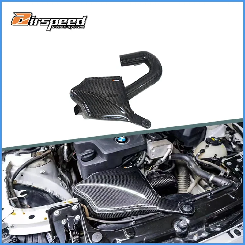 

Full-dry Carbon Fiber 3K Twill Glossy Performance Cold Air Intake System Kit For bmws 3 Series 4 Series F30 N20 2.0T 2012-2016