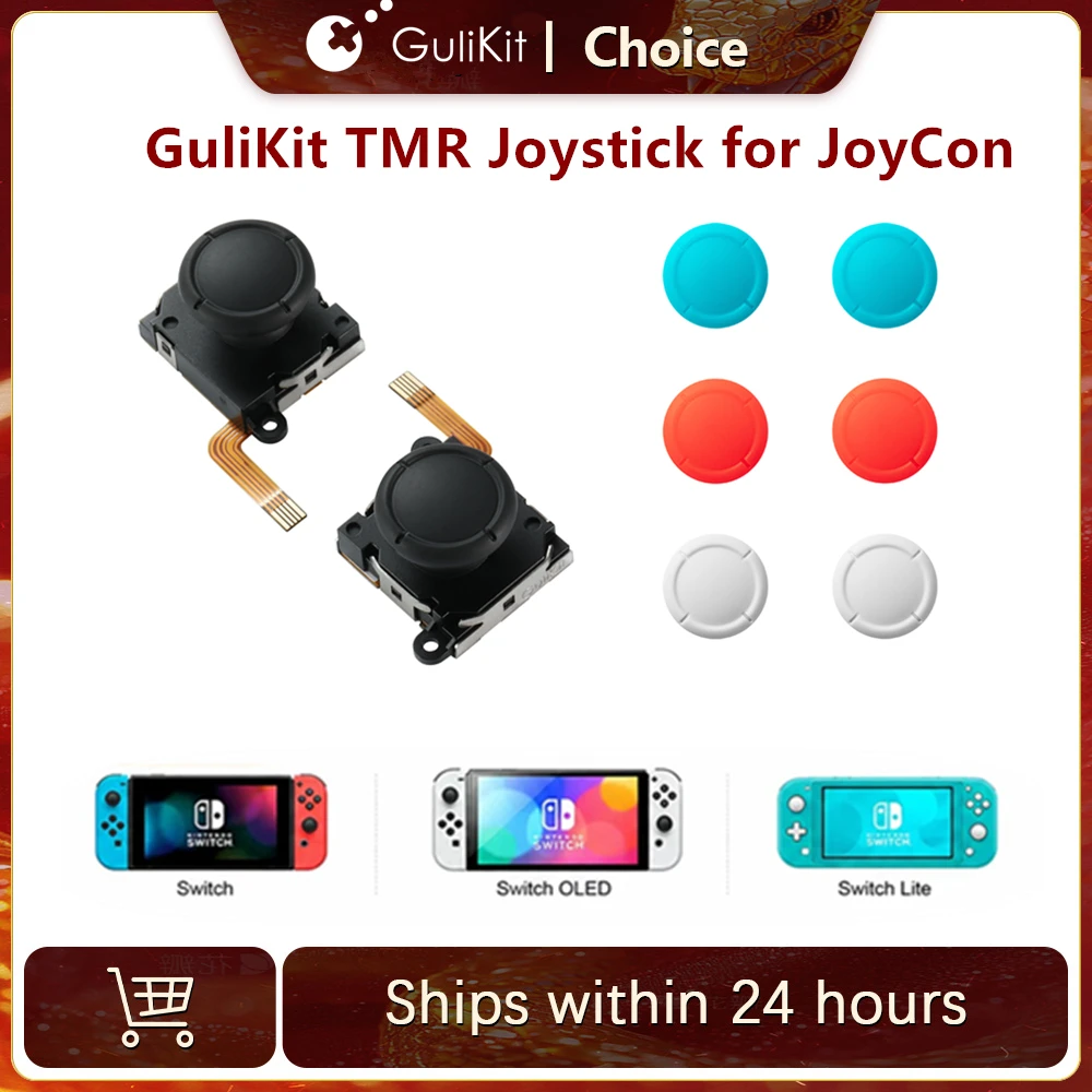 GuliKit TMR Sensing Joystick for JoyCon Replacement No Drifting Stick for Nintendo Swicth/OLED/Lite Game Accessories Repair